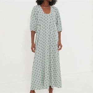 HYACINTH HOUSE Green Leaves Laurel Maxi Dress size XS